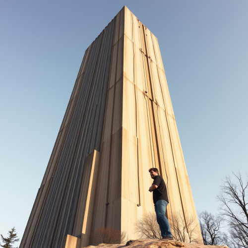 A Giant Man Standing 99 Feet Tall