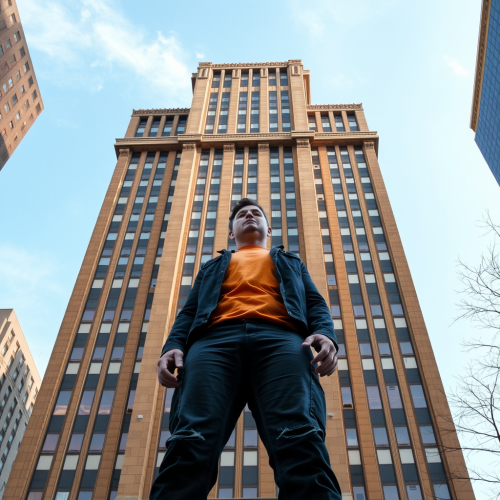 A Giant Man Standing Ninety-nine Feet Tall