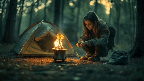 A Girl's Survival Adventure in Friendly Forest