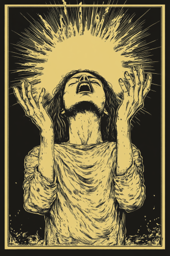 A Girl Exorcism Graphic in Stoner Style