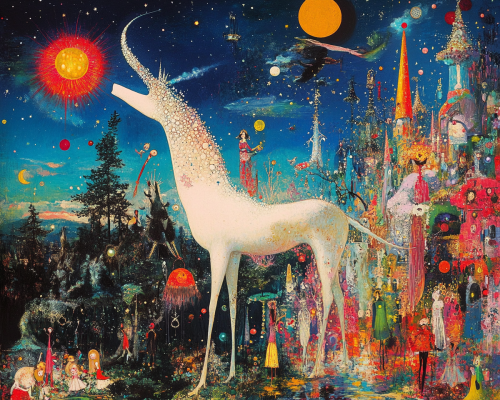 A Graceful Ballet Dancer with White Horse Art