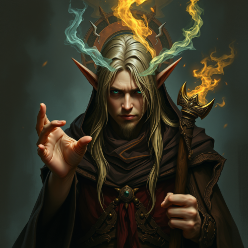 A Half-Elf Warlock Drawing Power from Zargos