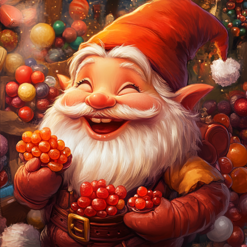 A Joyful Holiday Gnome, Ginger, Spreading Sweet Cheer