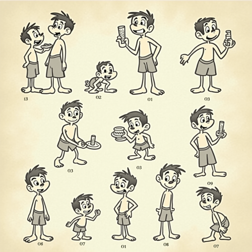 A Jungle Boy in Vintage 1950s Animated Adventures