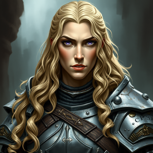 A Large Muscled Medieval Warrior with Blonde Hair