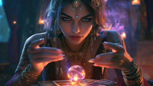 A Legendary Fortune Teller with Crystal Balls