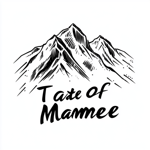 A Logo of Taste and Memory on Mountain.