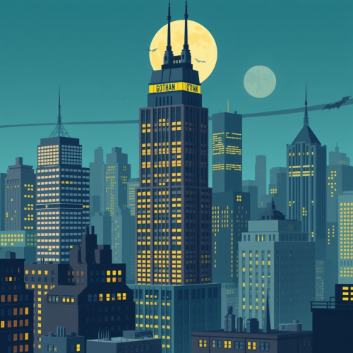 A Low-Detail, Stylized Webcomic of Gotham City