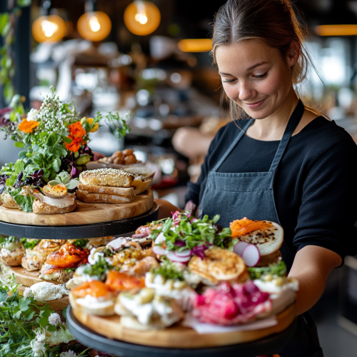 A Luxurious Danish Smørrebrød Setting in Detail
