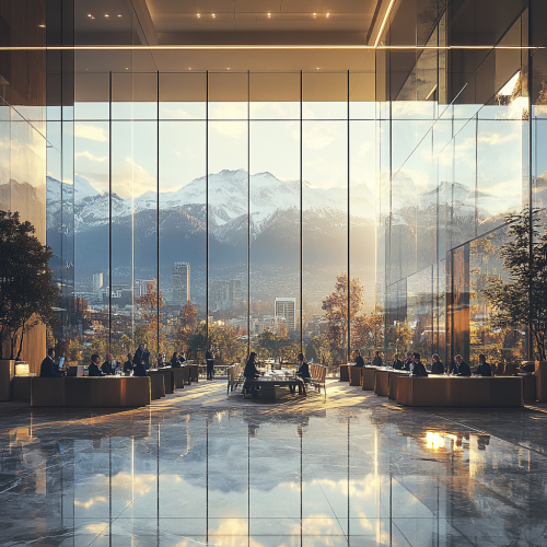 A Luxurious Meeting Room with Engaged People舞