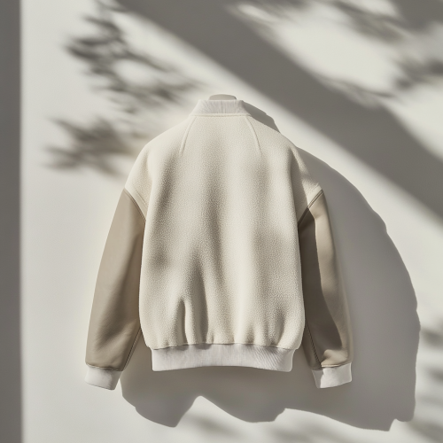 A Luxurious Varsity Jacket in Expertly Captured Detail