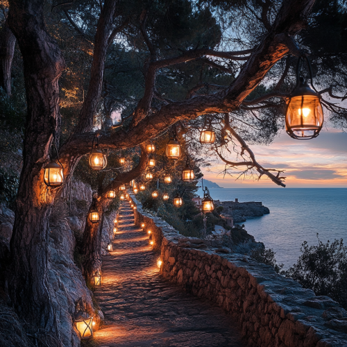 A Magical Sunrise Path by the Sea