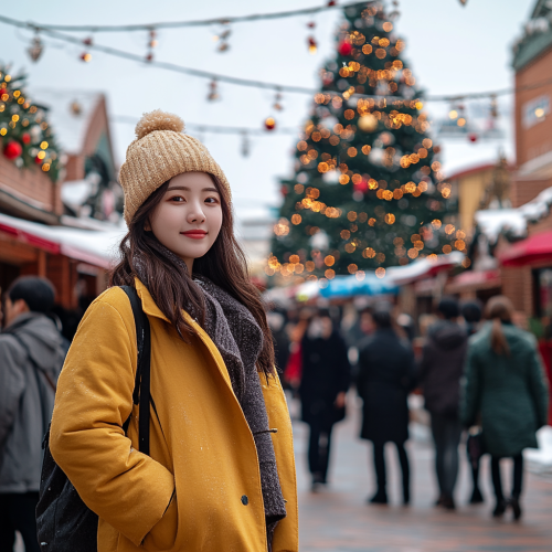 A Magical Winter Afternoon in Snowy Town