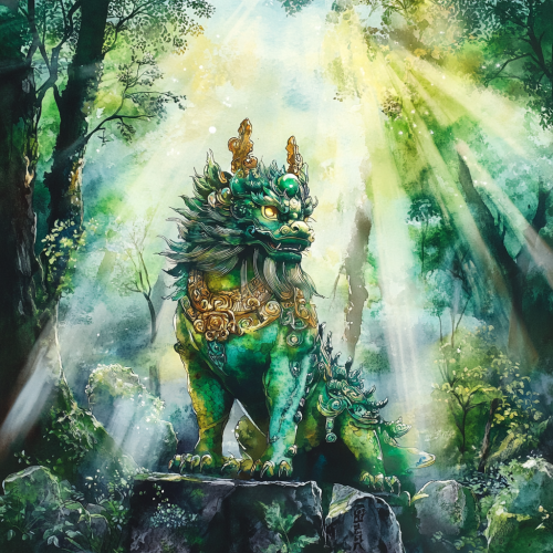 A Majestic Pi Xiu in Enchanted Forest