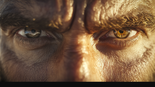 Close up shot of mans eyes