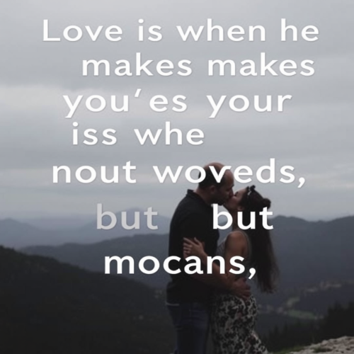 A Man Making his Loved One Whisper Moans