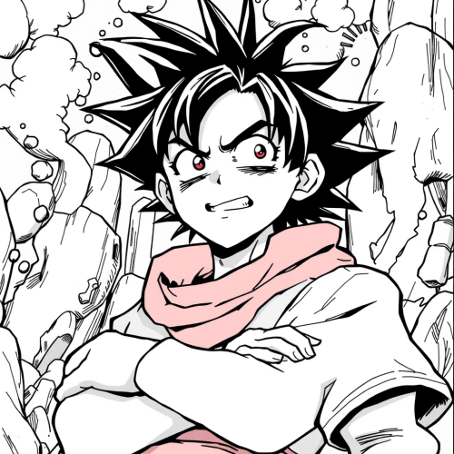 A Manga-Style Anime Drawing by Akira Toriyama