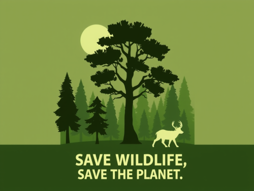 A Minimalist Forest Conservation Poster