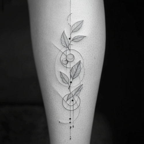 A Minimalistic Abstract Tattoo of Yerba Mate