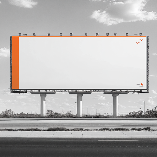 A Minimalistic Horizontal Billboard Banner with Empty Frames