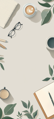 A Minimalistic Work Desk in Soft Tones