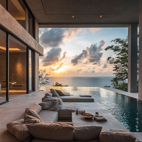 A Modern Dream House with Seamless Pool View