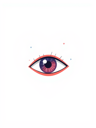 A Modern Heart-Shaped Eye Illustration