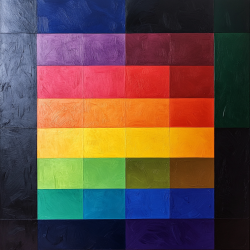 A Modern Square Flag Celebrating Friendship and Community