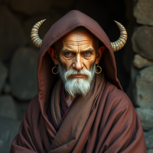 A Monk in Fantasy Themed Tattoos and Robes