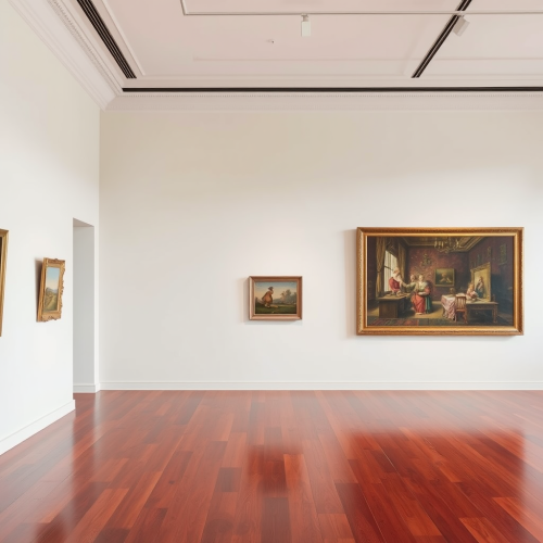 A Museum Wall and Wooden Floor No Artworks