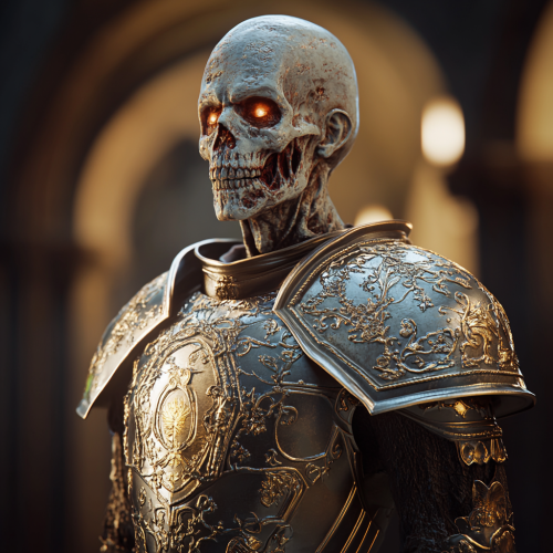 A Noble Zombie in Ornate Plate Armor