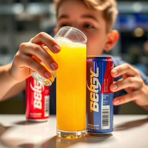 A Person Consuming Energy Drinks