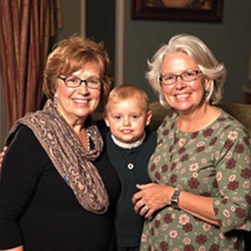A Picture of a Step Mom Washing Dishes.