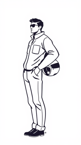 A Pilot and His Helmet: Minimalist Logo