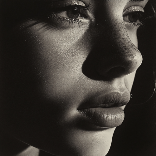 A Portrait of Melancholic Young Person in Soft Lighting