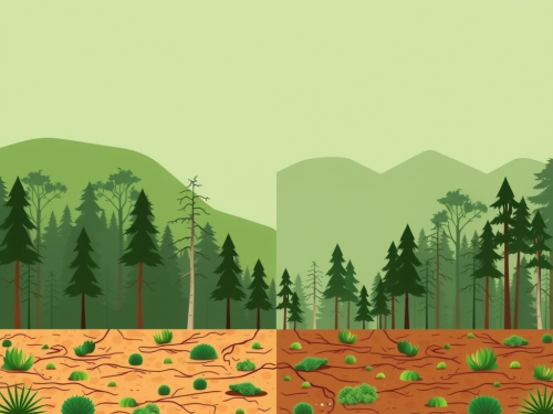 A Poster Contrasting Forest Conservation and Deforestation