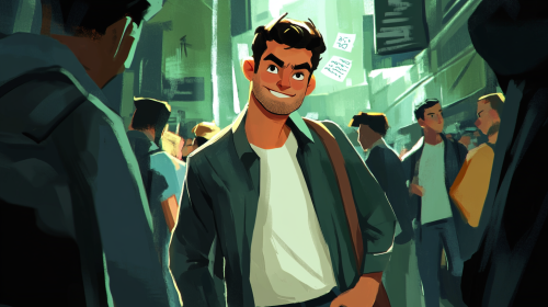 A Predator's Cunning Stalk: Observing His Next Prey.