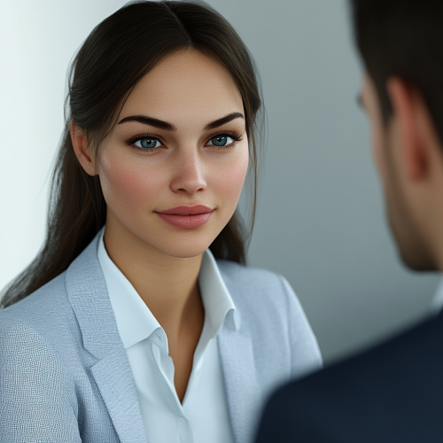 A Professional Interview with Engaged Candidate - Photorealistic