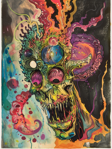 A Psychedelic Sci-Fi Entity Trading Card