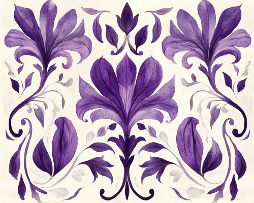 A Purple Flower Painting in Italianate Style
