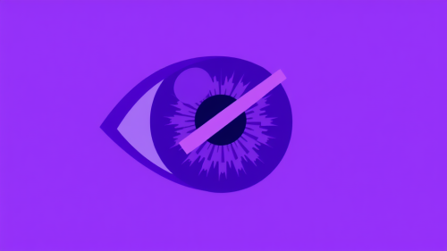 A Purple Logo of Large Slit Pupil Eye