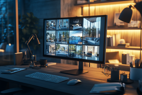 A Real Estate Office with Modern Workspace Decor