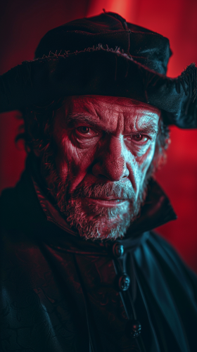 A Realistic Image of Martin Luther with Devilish Face