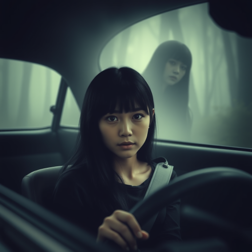 A Scary Car Ride Through a Foggy Forest.