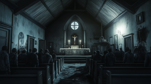 A Scary Haunted Church with Zombies