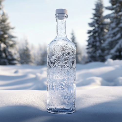 A Serene Winter Day: The Gin Bottle Scene