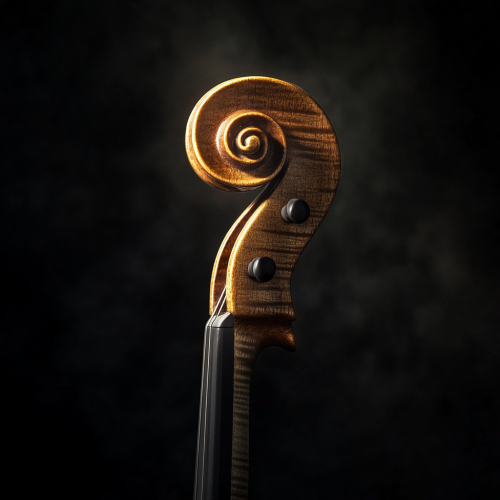 A Single Violin Scroll in God's Light