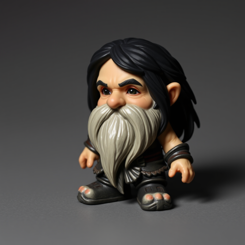 A Small Black-Haired Gnome Playing D and D