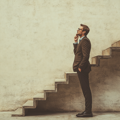 A Small Business Owner Hesitating