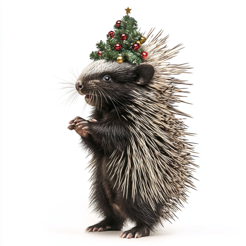 A Smiling Porcupine with Decorated Quills